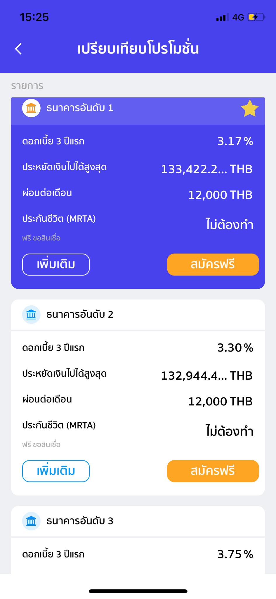 โปรโมชั่นต่างๆเกี่ยวกับการรีไฟแนนซ์