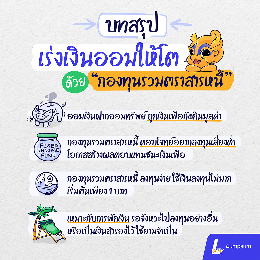 เร่งเงินออมให้โตด้วย กองทุนรวมตราสารหนี้ เร่งเงินออมให้โตด้วย กองทุนรวมตราสารหนี้